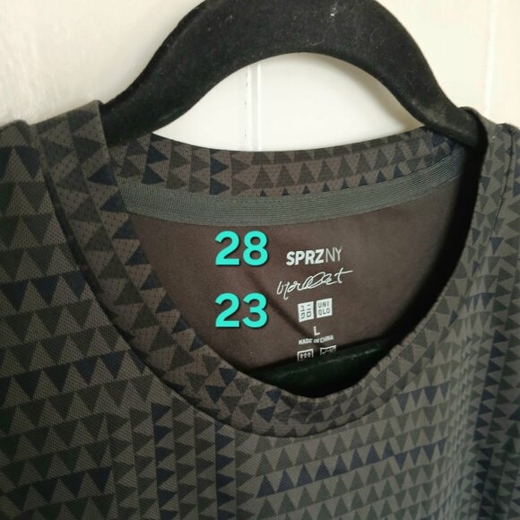 Francois Morellet × Uniqlo SPRZ NY T-Shirt Triangles Graphic Mens L Art Dry-Ex - Picture 10 of 10